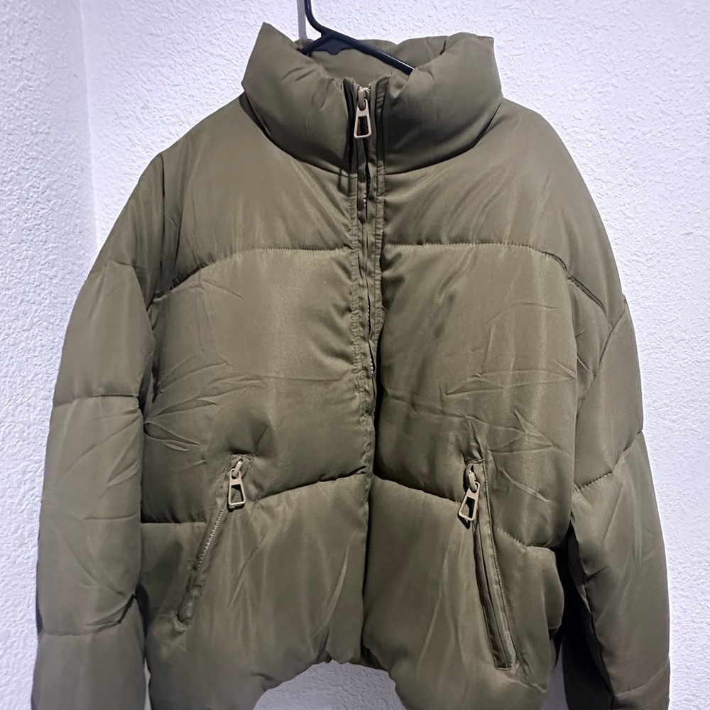 Amazon Women's Khaki Puffer Jacket